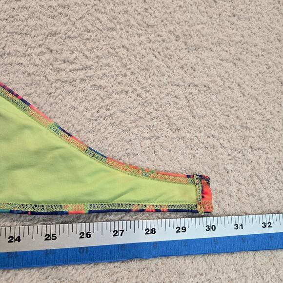 Protokolo Swimwear Abstract Print Beaded Bikini Top Size M Boho Hippie - Picture 7 of 10